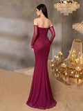 Teen Girls' Stunning Strapless Mermaid Formal Dress, Suitable For Teenagers, With Ruched Bodice Design And Thigh Slit, Perfect For Prom, Banquet, Pageant And Milestone Celebration