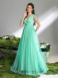 Chain Detail Ethereal Tulle A-Line Dress