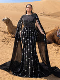 Plus Opulent Rhinestone-Embellished Evening Gown – Luxury Dress for Red Carpet Galas, Theater Premieres & Luxury Events