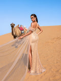 Gorgeous Beaded Sequin Mermaid Gown with High Slit – Elegant Evening Dress for Galas, Weddings & Black-Tie Events