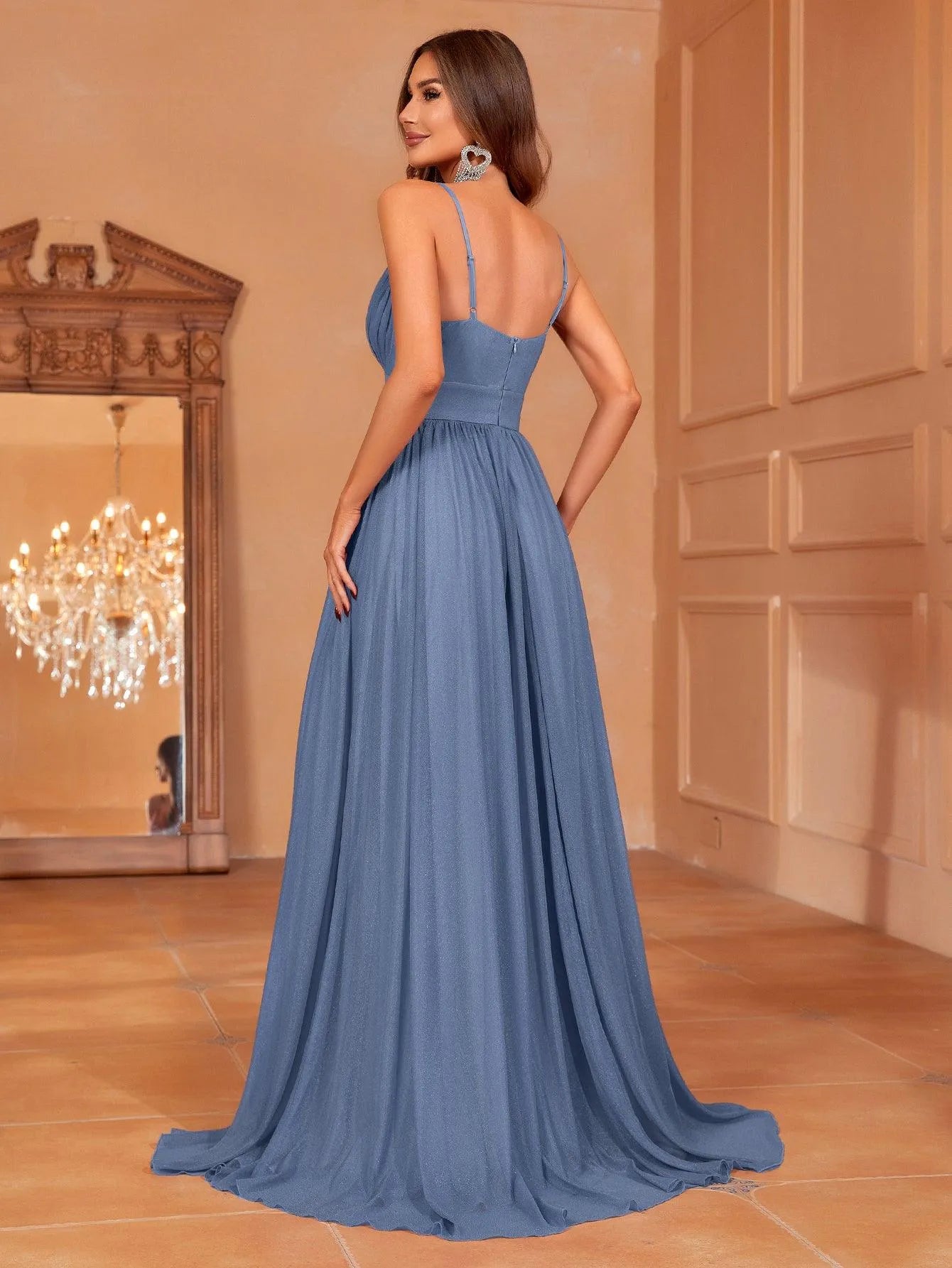 Solid A Line Cami Bridesmaid Dress Mint / M Solid A Line Cami Bridesmaid Dress Mint / M