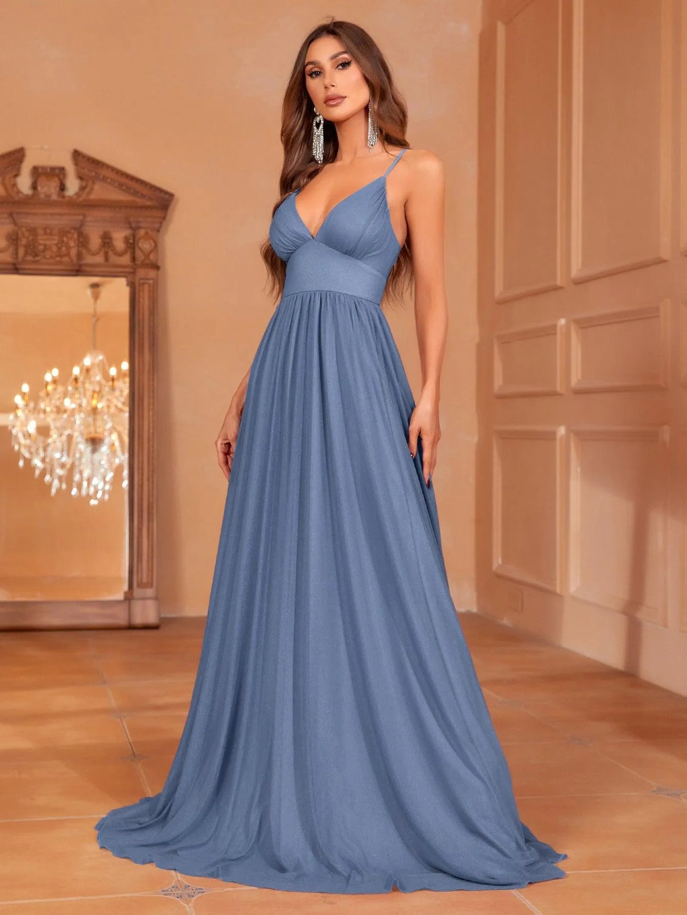 Solid A Line Cami Bridesmaid Dress Mint / M Solid A Line Cami Bridesmaid Dress Mint / M