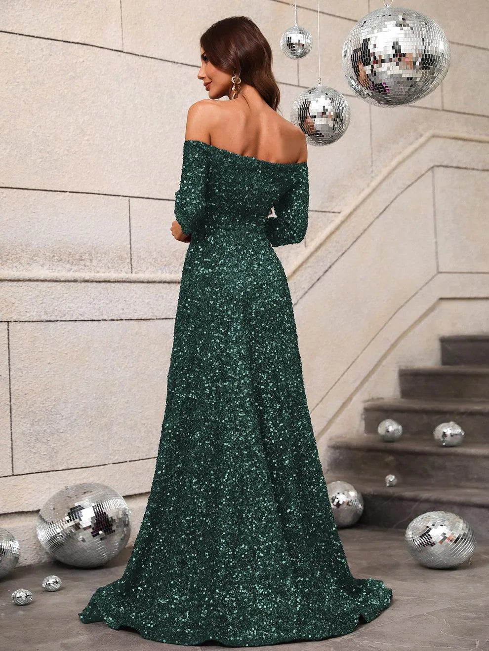 off the shoulder 3 4 sleeve dress Off the Shoulder Sheath 3/4 Sleeves Lace Wedding Dresses with Sweep Train SWD0036