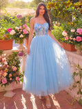 Sequin Fitted Corset With Contrasting Tulle Hem Strapless Ball Gown, Suitable For Homecoming, Party, Prom And Cocktail Events, Elegant Semi-Formal Dress, Also Suitable For Birthday, Wedding Guest And Graduation Ceremony