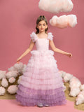 Tween Girls' Ruffle Trim Gradient  Layered Hem Cake Dress