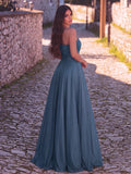 Elegant One-Shoulder Evening Gown | Flowy A-Line Skirt, Open Back | Formal Maxi Dress for Galas, Weddings, Prom