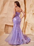 Elegant Tube Mesh Insert Sequin Mermaid Maxi Dress - Elonnashop