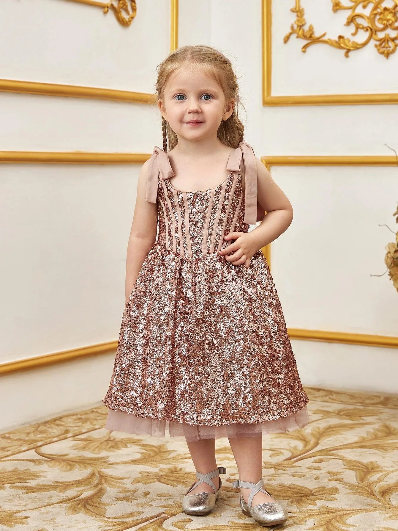 Young Girls' Sparkling Sequin Cami Dress Elonnashop Young Girls' Sparkling Sequin Cami Dress Elonnashop