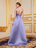 Elegant Sweetheart Neck Backless Satin Prom Dress