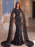Opulent Rhinestone-Embellished Evening Gown – Luxury Dress for Red Carpet Galas, Theater Premieres & Luxury Events
