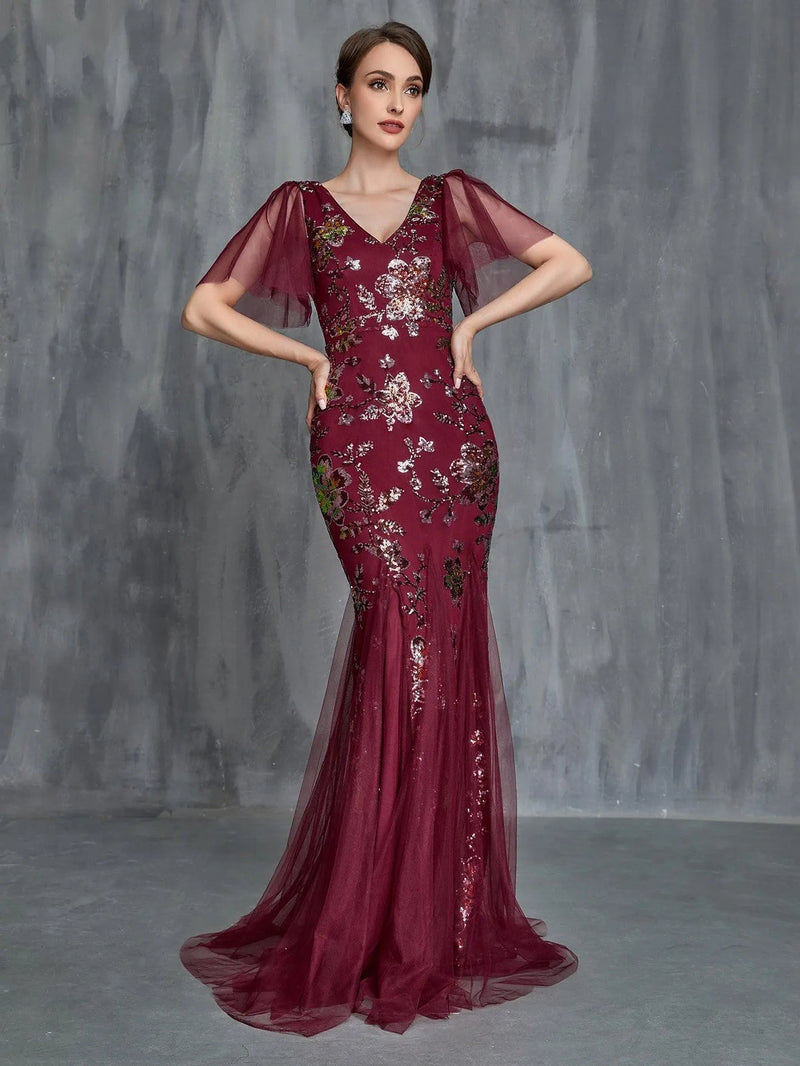burgundy long dress for women Princess Polly Women's Celena Floral Burnout Maxi Dress - Red