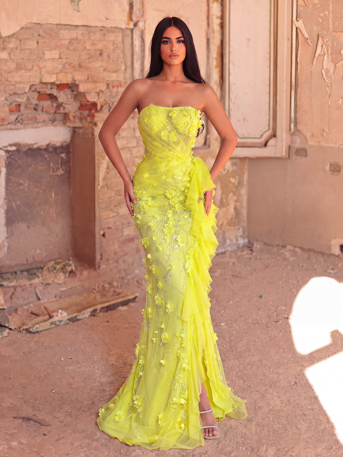 Luxury Beaded Appliqué Gown with Intricate Embellishments – Evening Gown for Galas, Weddings & Luxury Events