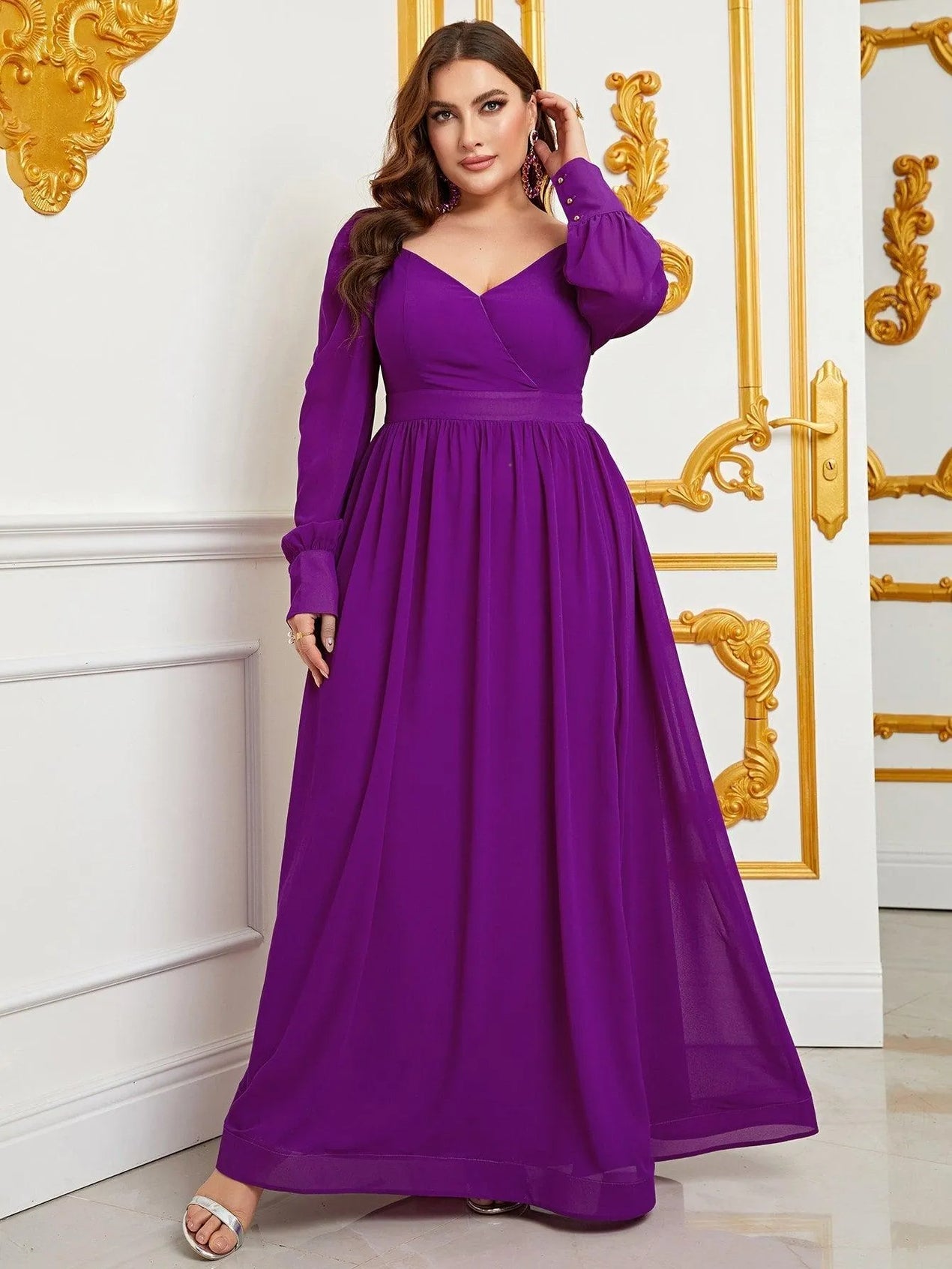 bridesmaid dresses tuscaloosa al Dusty Blue Chiffon Long Sleeve A-line Bridesmaid Dresses , AB4057 –  AlineBridal