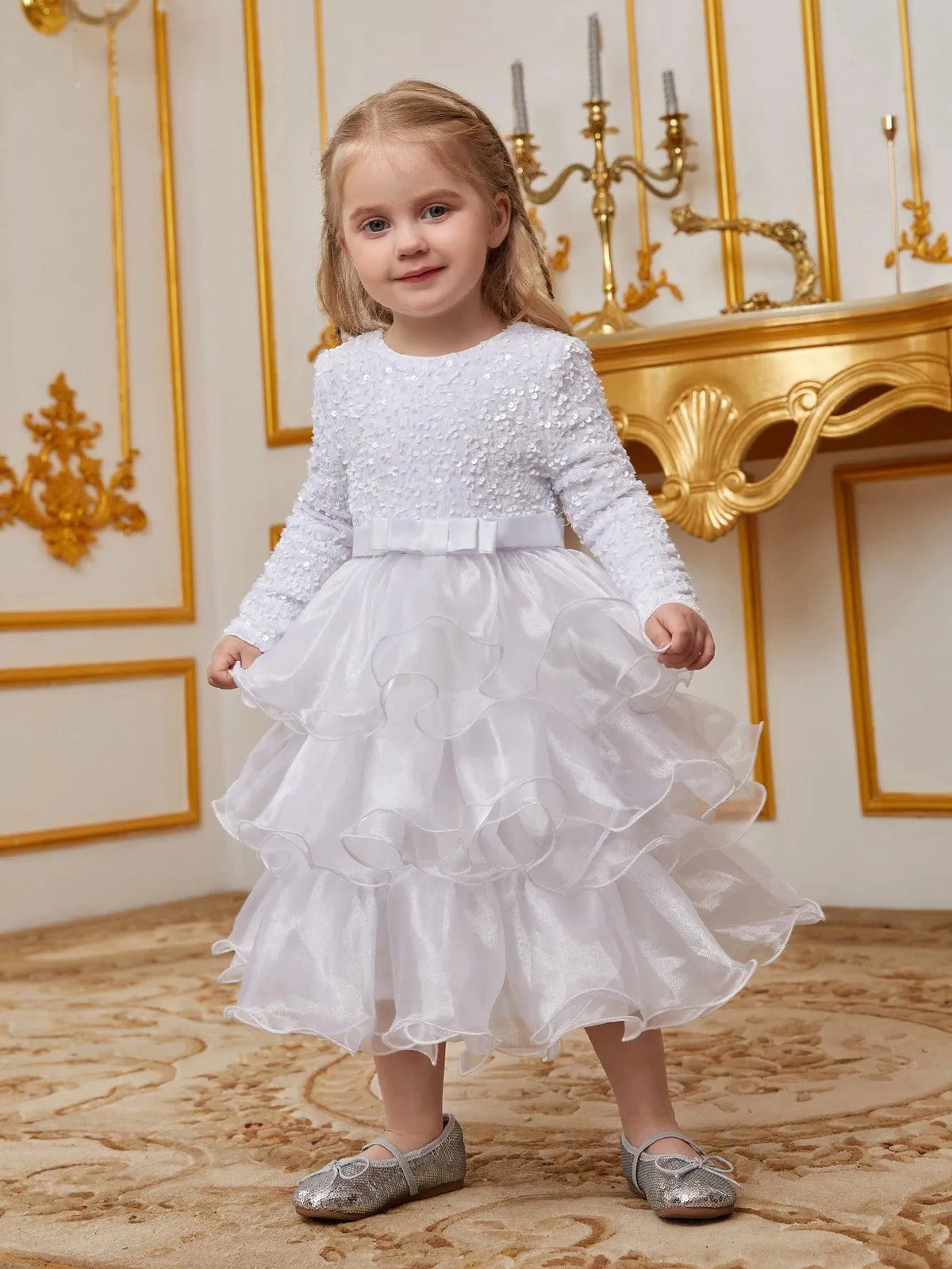 organza hem dress Off Shoulder Satin Bodice Contrast Organza Hem Wedding Dresses White / M