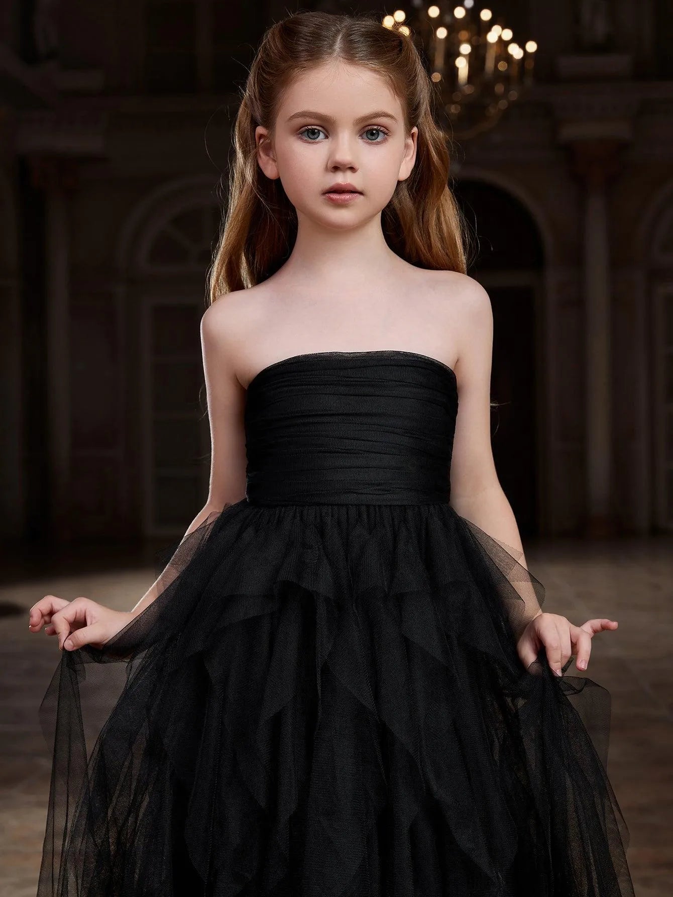 Tween Girls' Mesh Layered Hem Tube Party Dress – Elonnashop