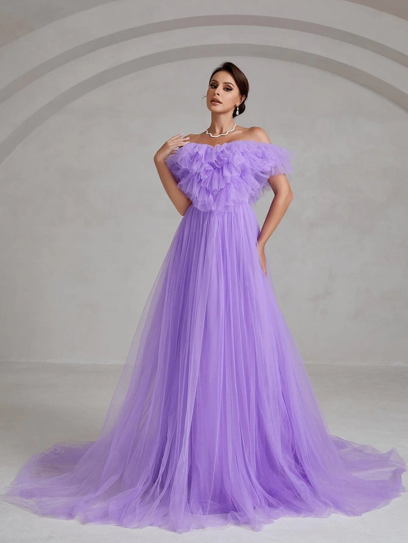 wedding dress with purple trim 35 Swoon-worthy Purple Wedding Dress Designs We're Loving