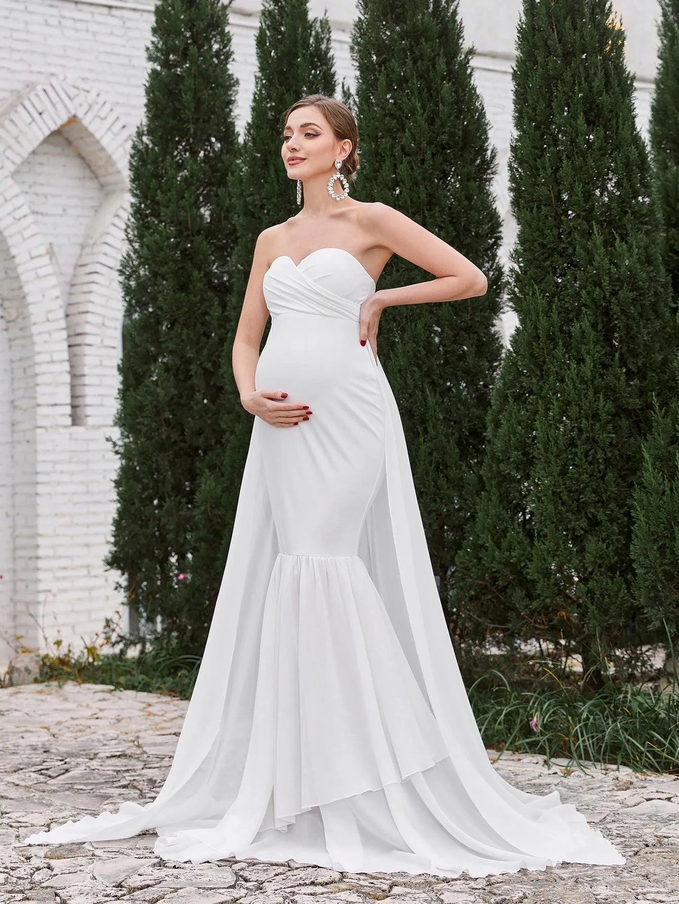 Maternity Mermaid Hem Tube Formal Dress Elonnashop Maternity Mermaid Hem Tube Formal Dress Elonnashop