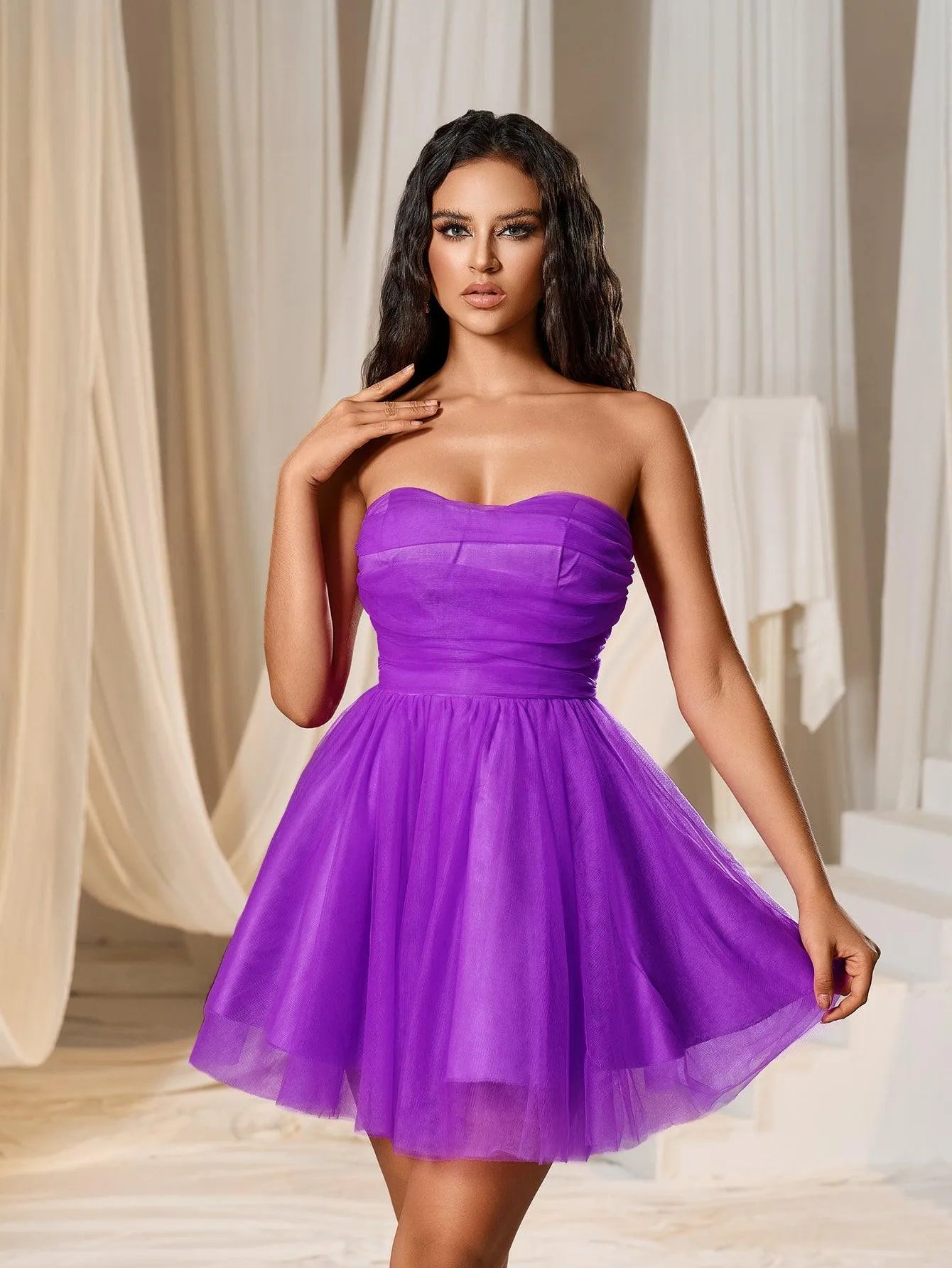 Solid Tube Cocktail Mini Dress – Elonnashop