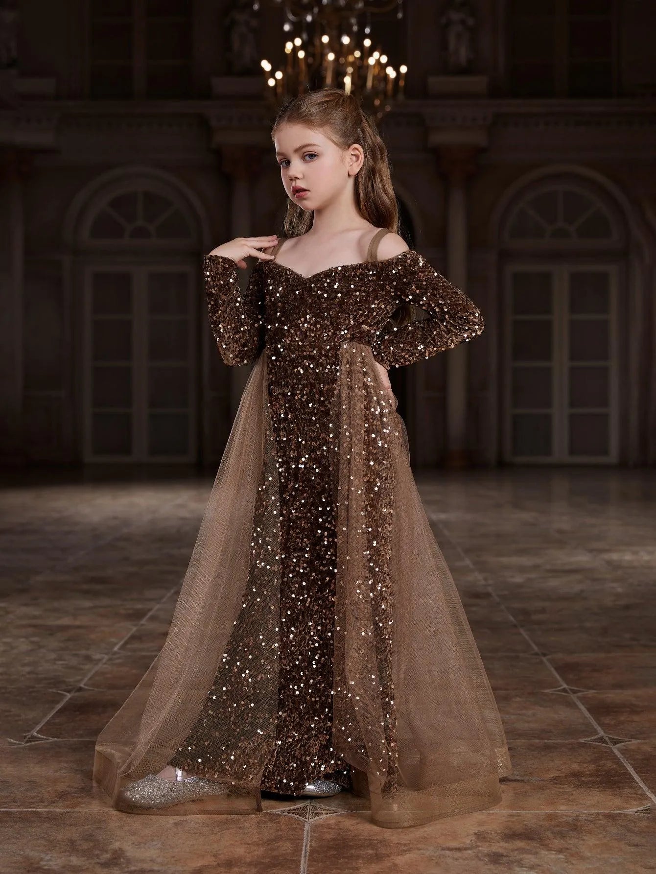 mesh overlay prom dress Our Contrast Sequin Mesh Overlay Belted Prom Dress is such a vibe