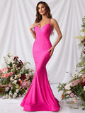 Elegant Spaghetti Strap Mermaid Prom Dress - Elonnashop