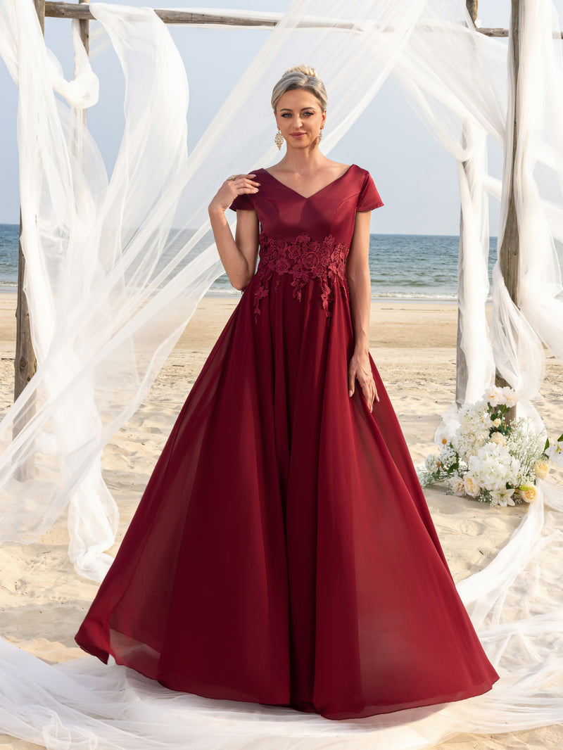 Burgundy Mother of the Bride Dresses – Elonnashop