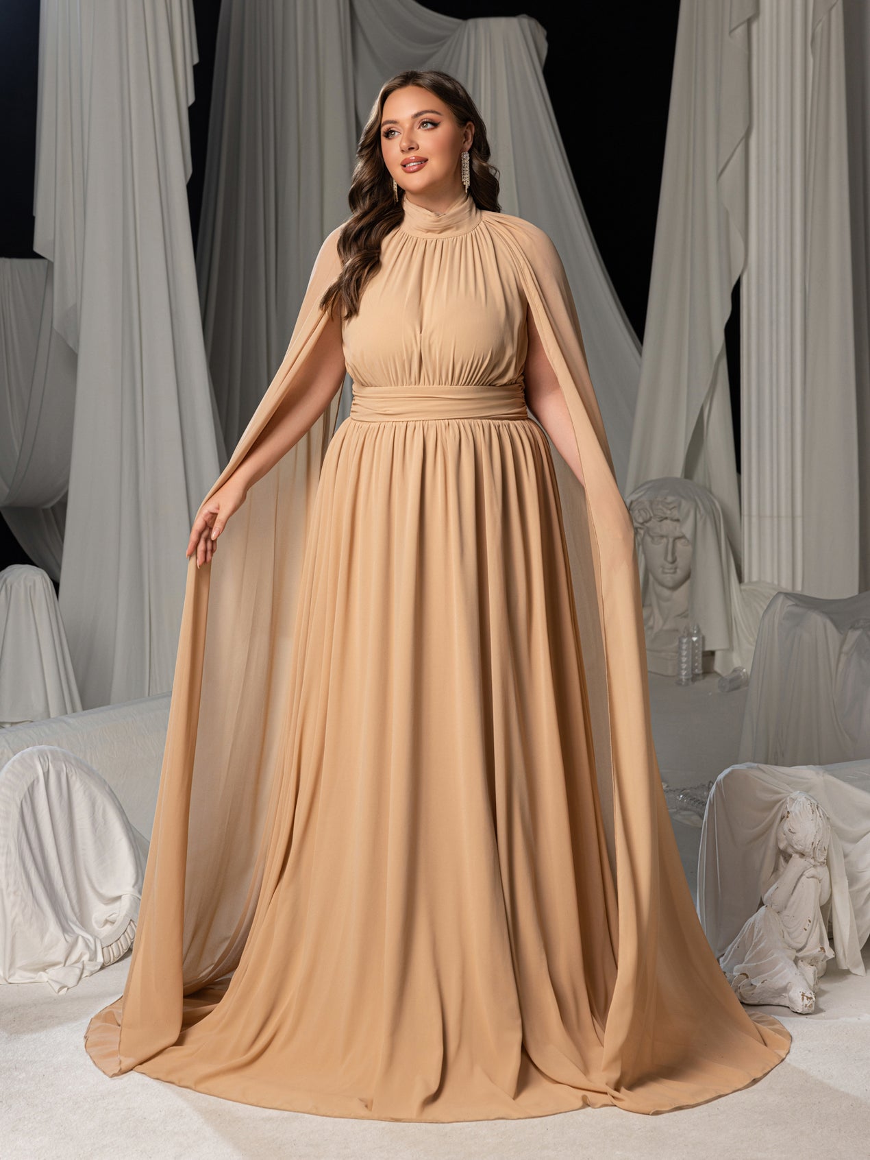 Champagne Plus Size Dresses – Elonnashop