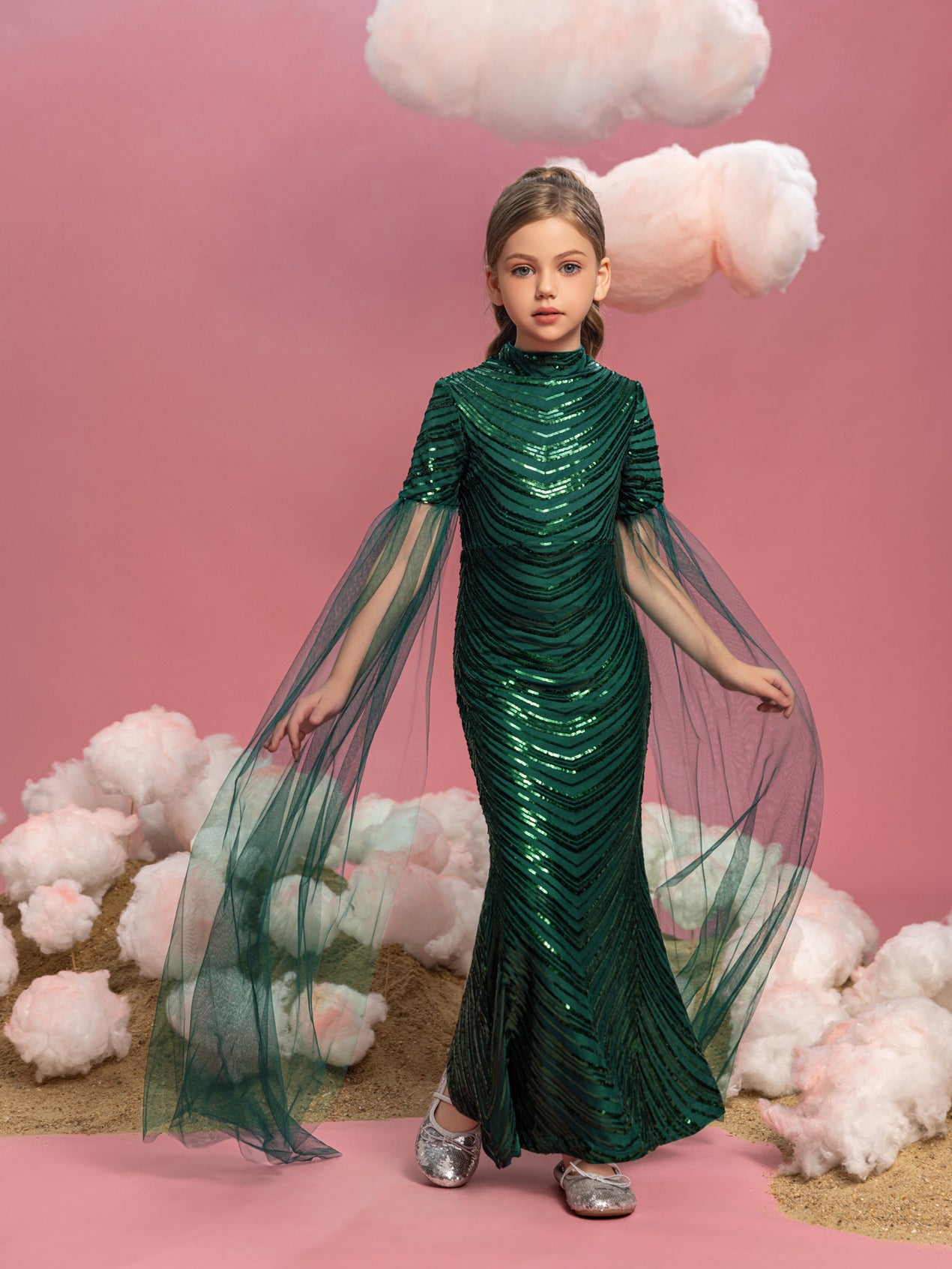 mermaid theme dress for women Embellished Pastel Mermaid Dress La Divine D145 – Sparkly Gowns