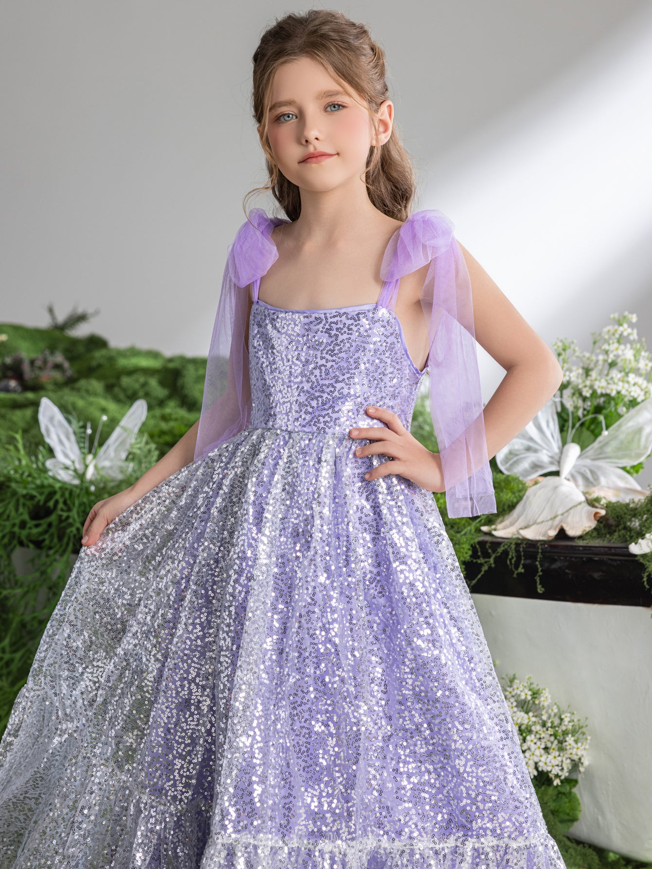 glitter cami dress JAYLEY Pink Sequin Cami Ruffle Dress