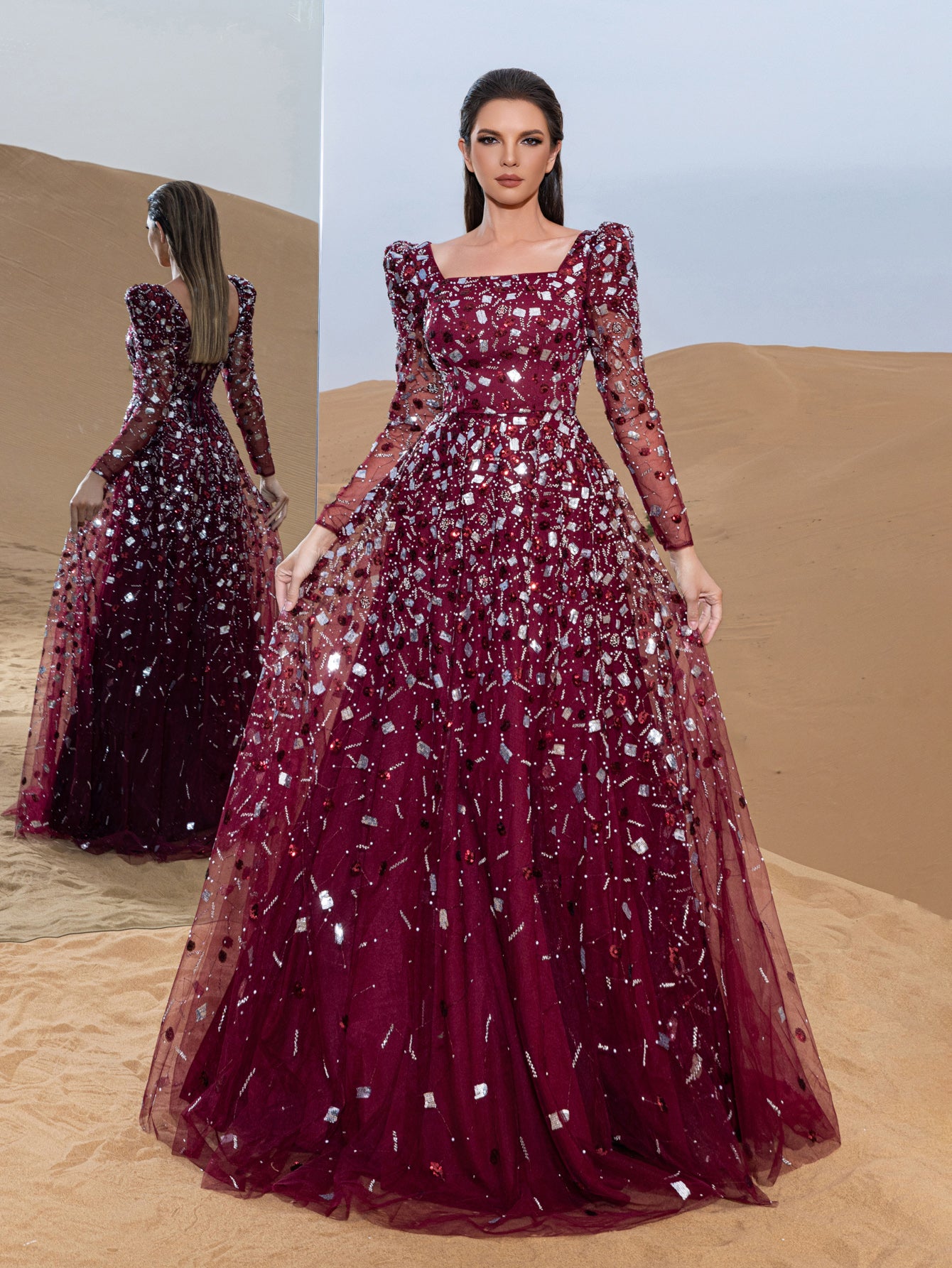 long sleeve sequin formal hand beaded dress reviews Long Sleeve Sequin Formal Beaded Dress