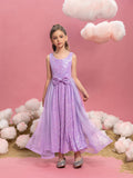 Tween Girls' Round Neck Sleeveless Mesh Overlay Sequin Dress