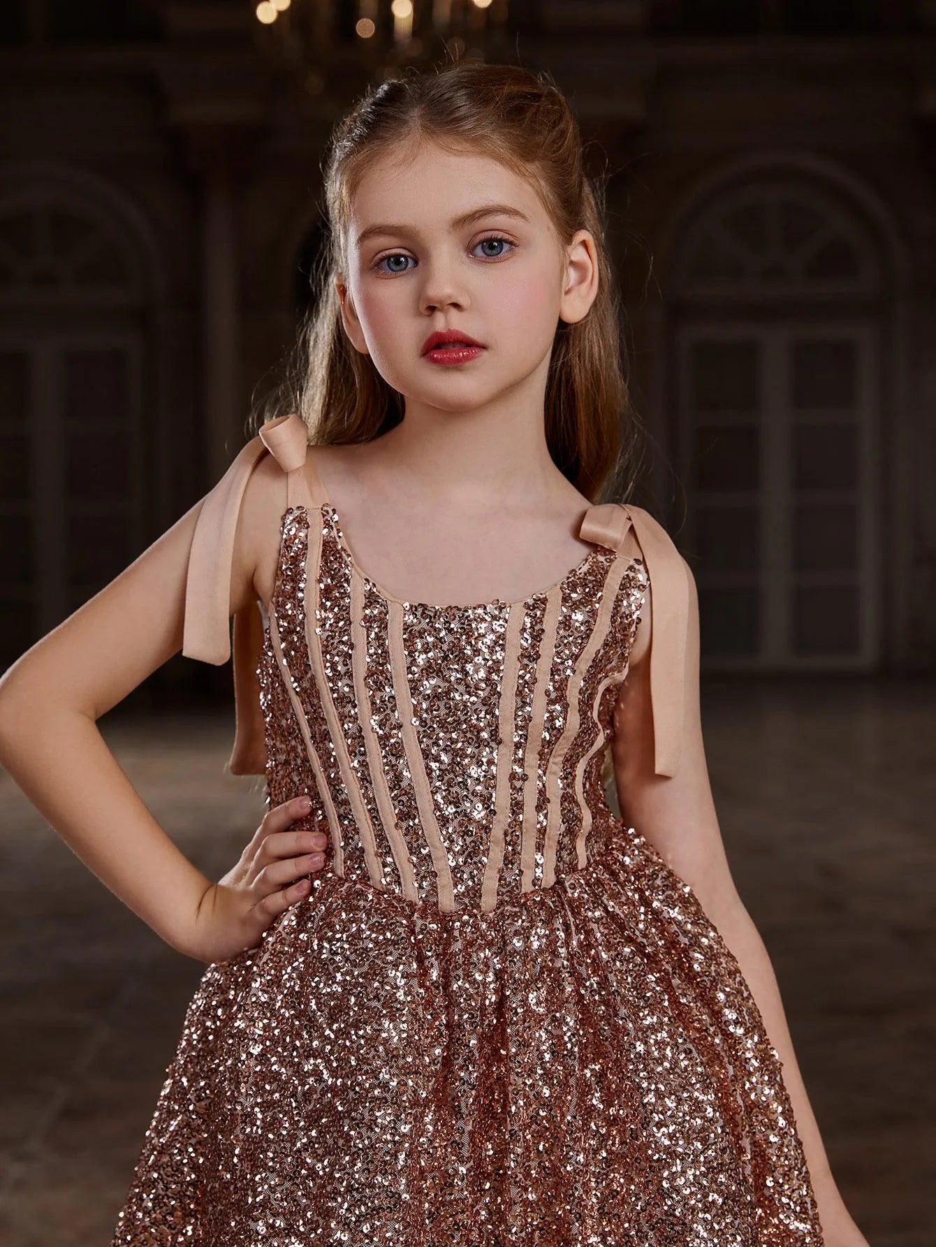 Tween Girls' Sparkling Sequin Cami Dress - Elonnashop