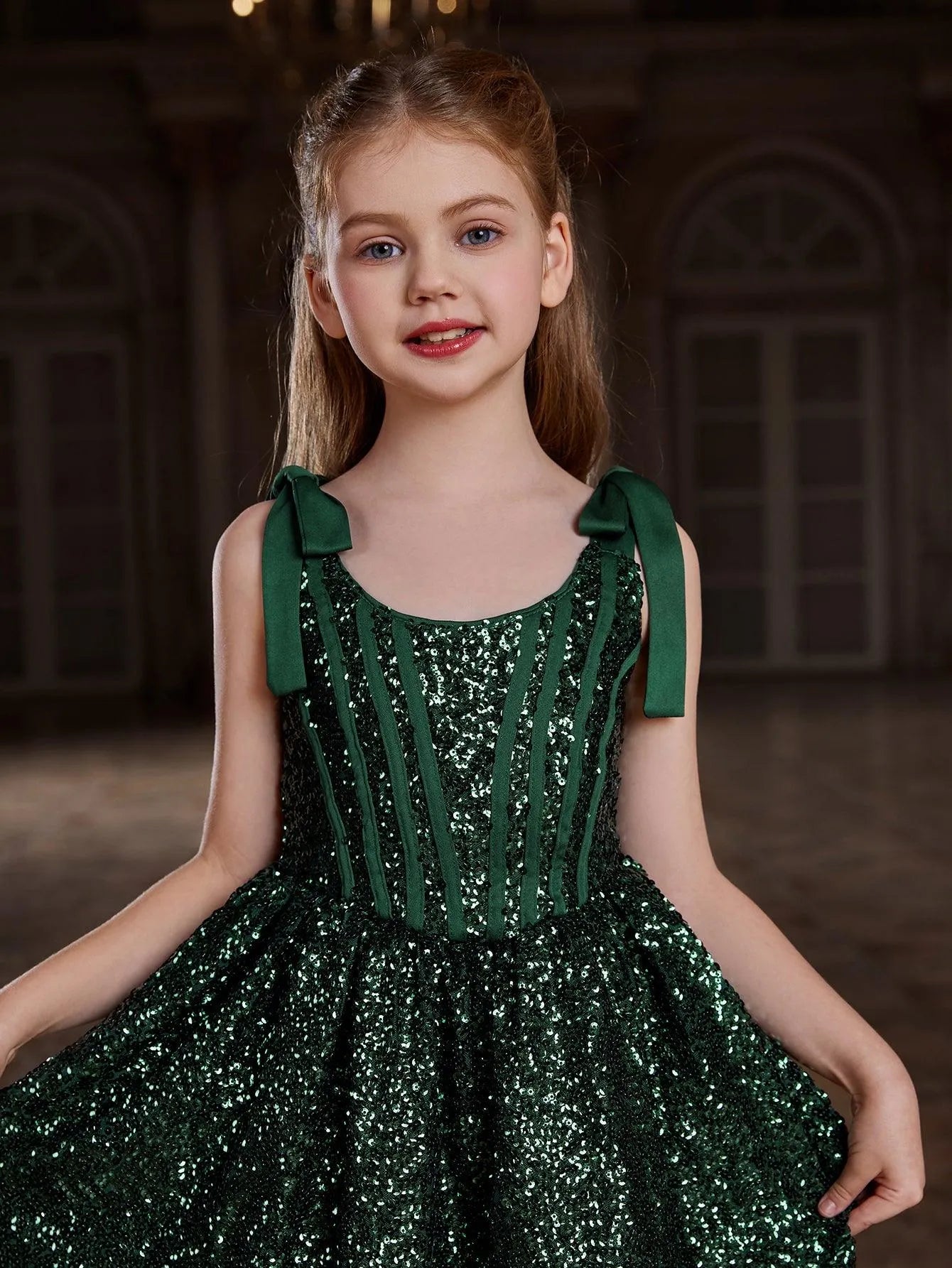 Tween Girls' Sparkling Sequin Cami Dress - Elonnashop