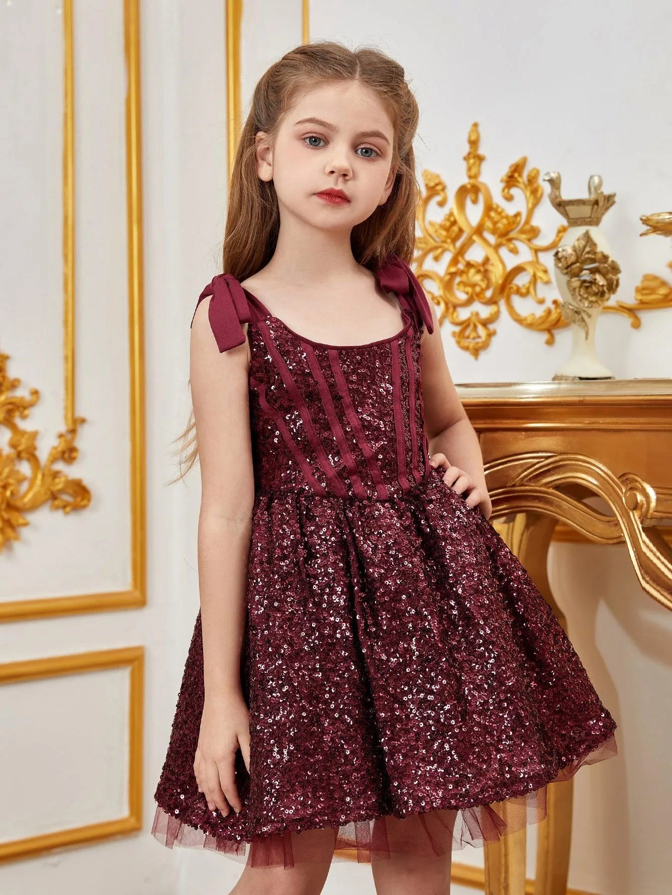 Tween Girls' Sparkling Sequin Cami Dress - Elonnashop