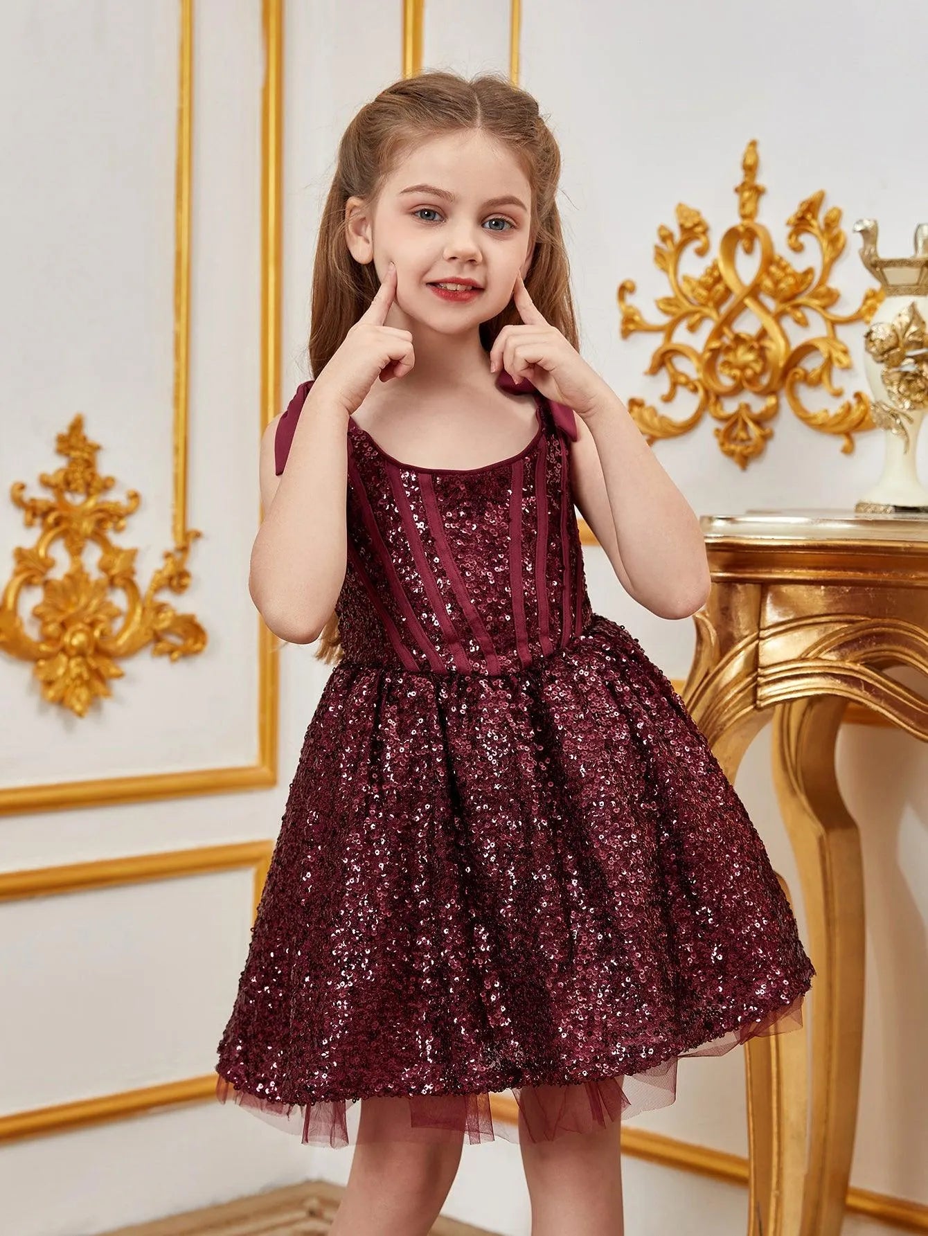 Tween Girls' Sparkling Sequin Cami Dress - Elonnashop