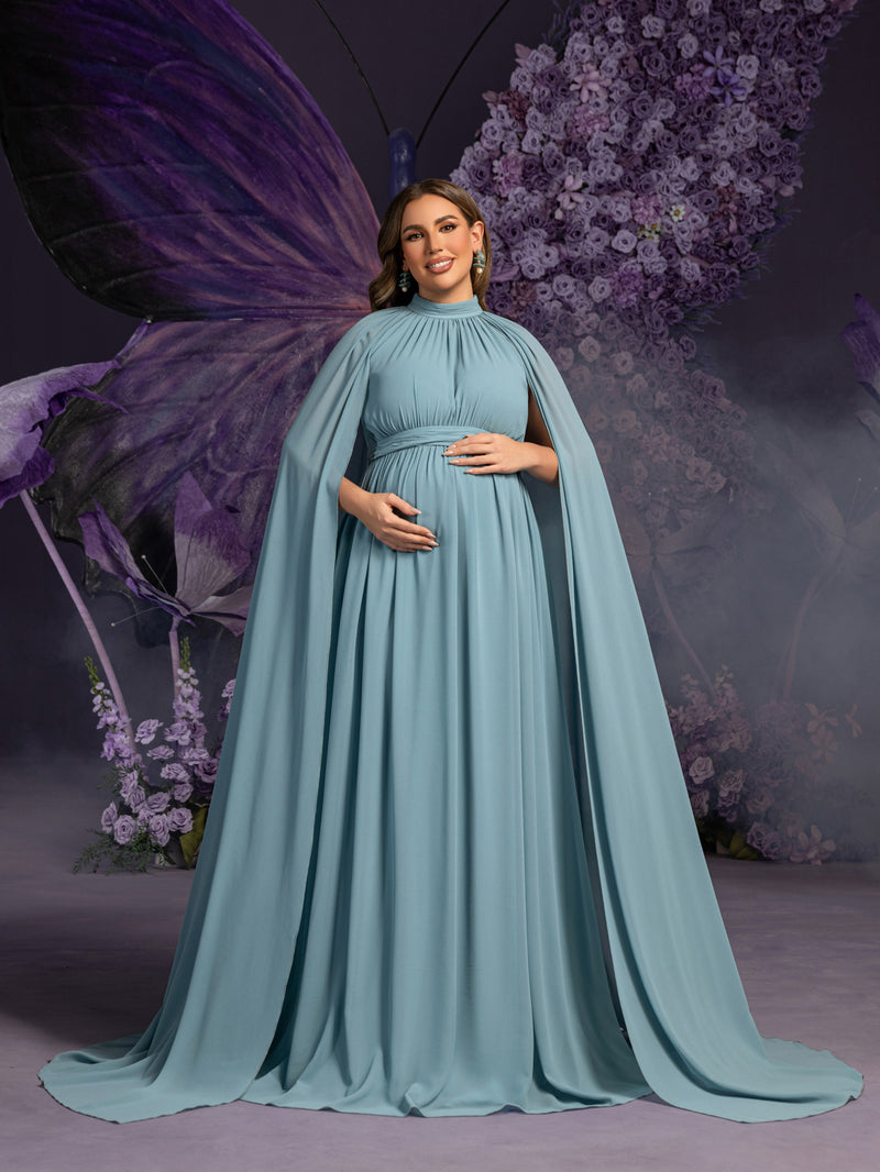 long sleeve prom dresses a line Burgundy High Neck Long Sleeves Tulle A-Line Prom Dress – Movousdress
