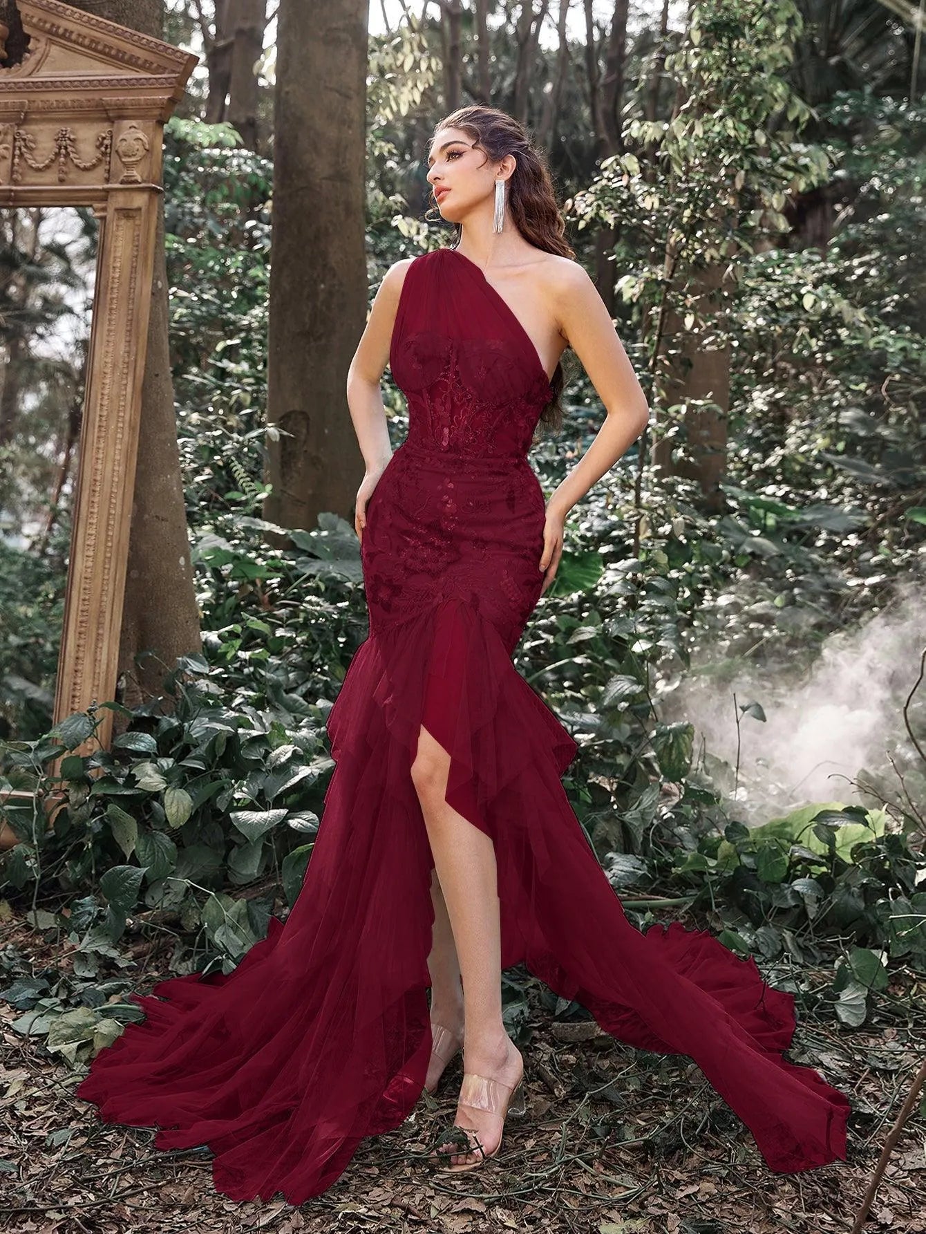 prom dress with tulle overlay Prom Dress Style #19840