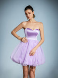 Trendy Strapless A Line Party Mini Dress