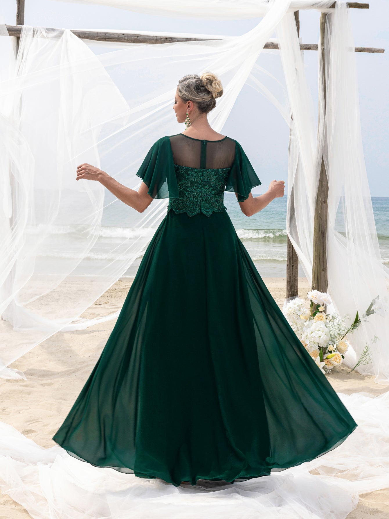 mother of the bride flared dress Women's Fit & Flare Designer Mother of the Bride Dresses