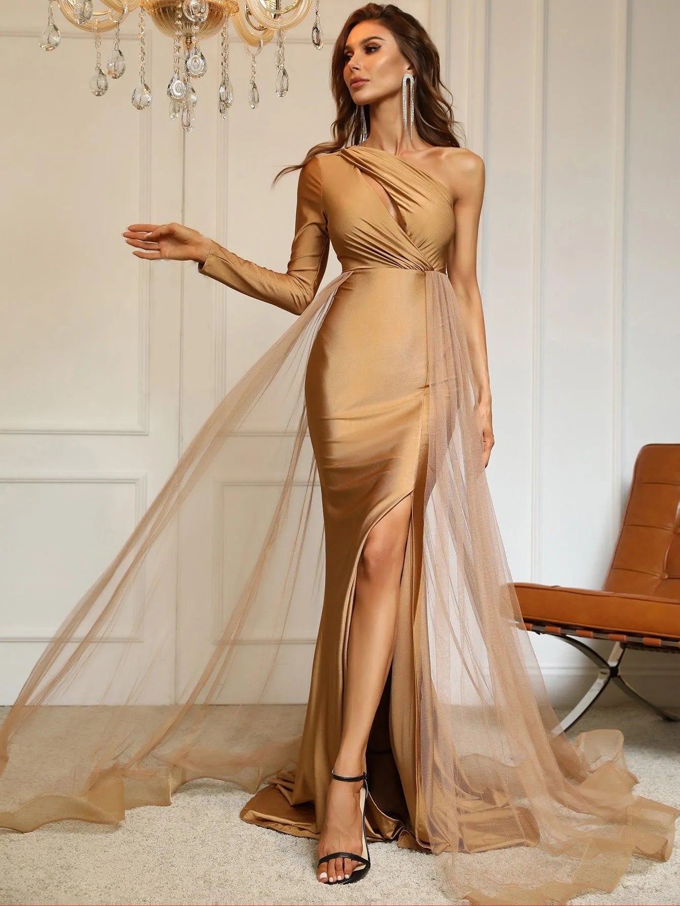 mesh mermaid dress Mermaid Dress Green Scale Dress Elegant Plus Size Green Mermaid Prom Dress Slit Evening Gown For