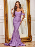 Elegant Spaghetti Strap Backless Mermaid Prom Dress - Elonnashop