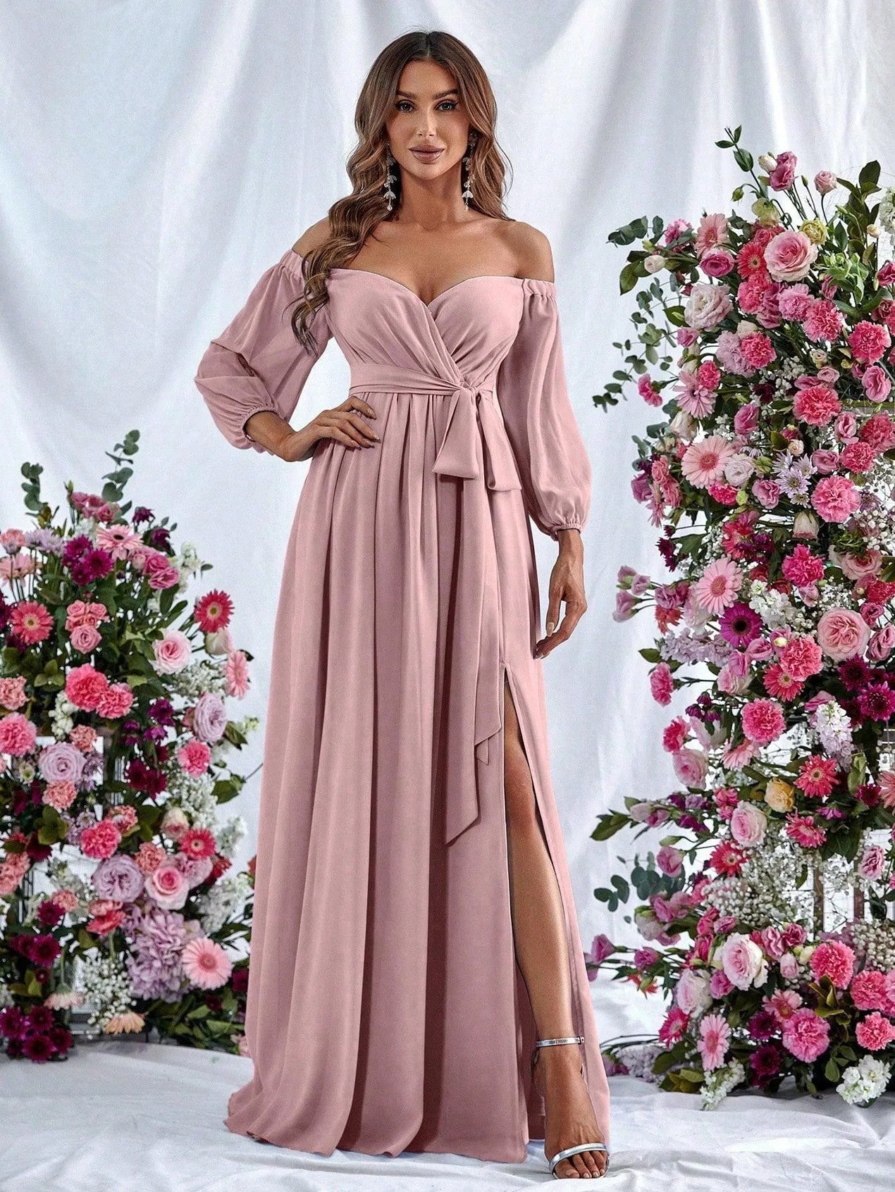 sachin and babi light blue dress Under $200 Satin Bridesmaids Dresses main image 1